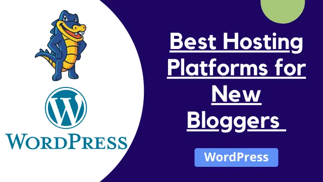 Best 5 Hosting Platforms for new bloggers WordPress